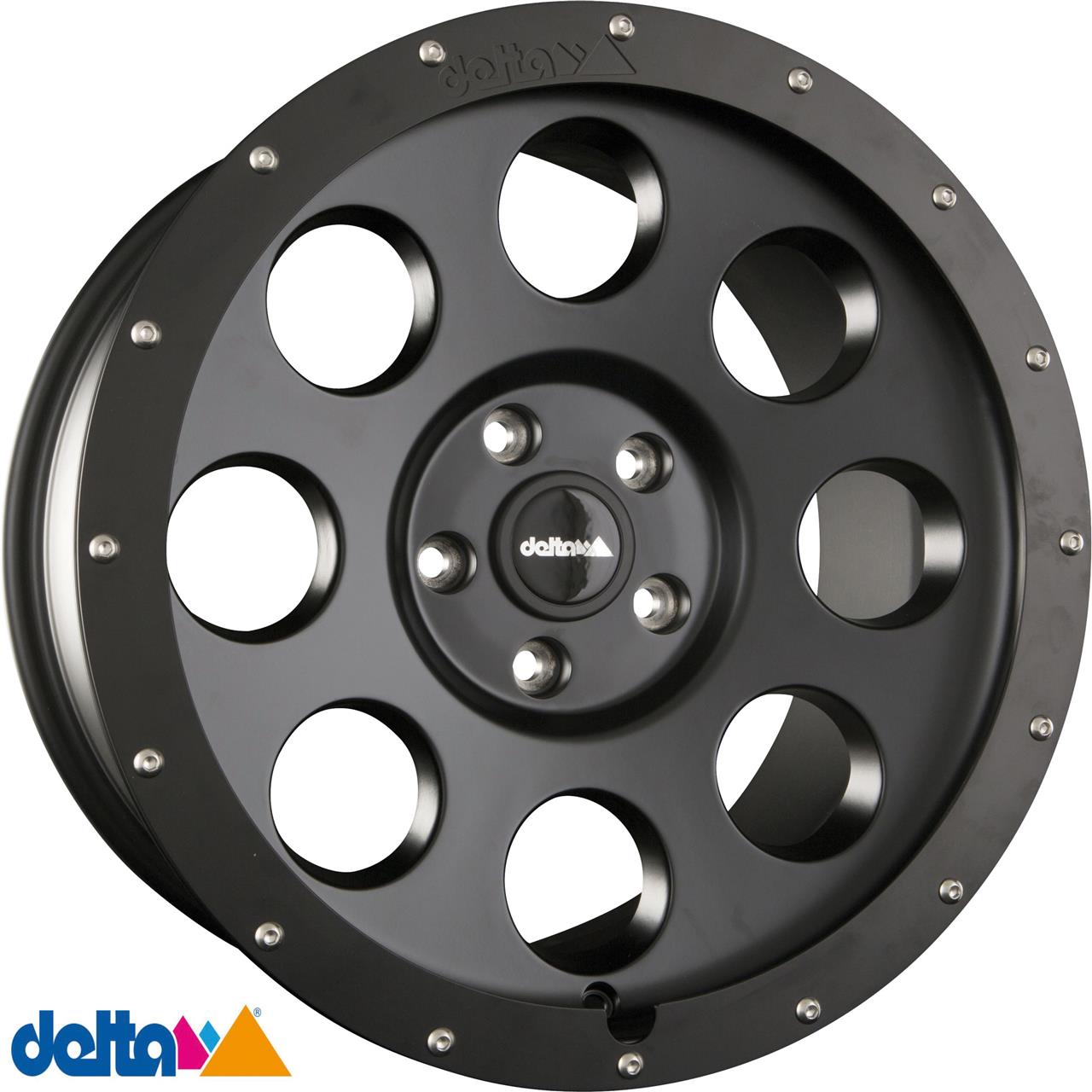 DE-KLASSIC-B450 - JANTE ALU NOIR MAT DELTA 18X9 ET+L7,5 CB66,L 6/114,3 ...